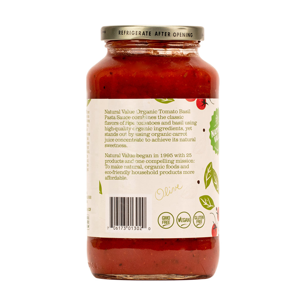Pasta Sauce, Tomato Basil, Organic