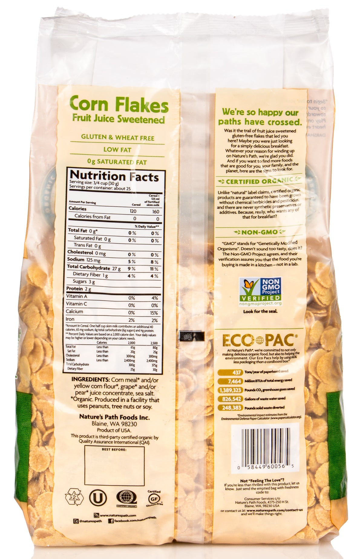 Corn Flakes, Gluten Free, Organic