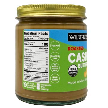 Cashew Butter, Roasted, Organic