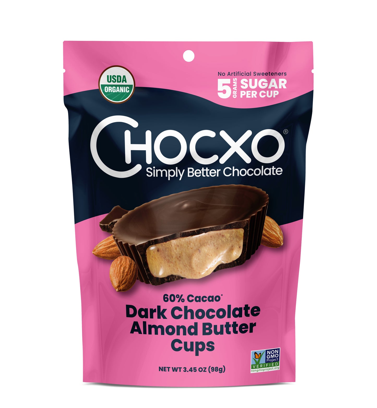 Dark Chocolate Cups, Almond Butter, Organic