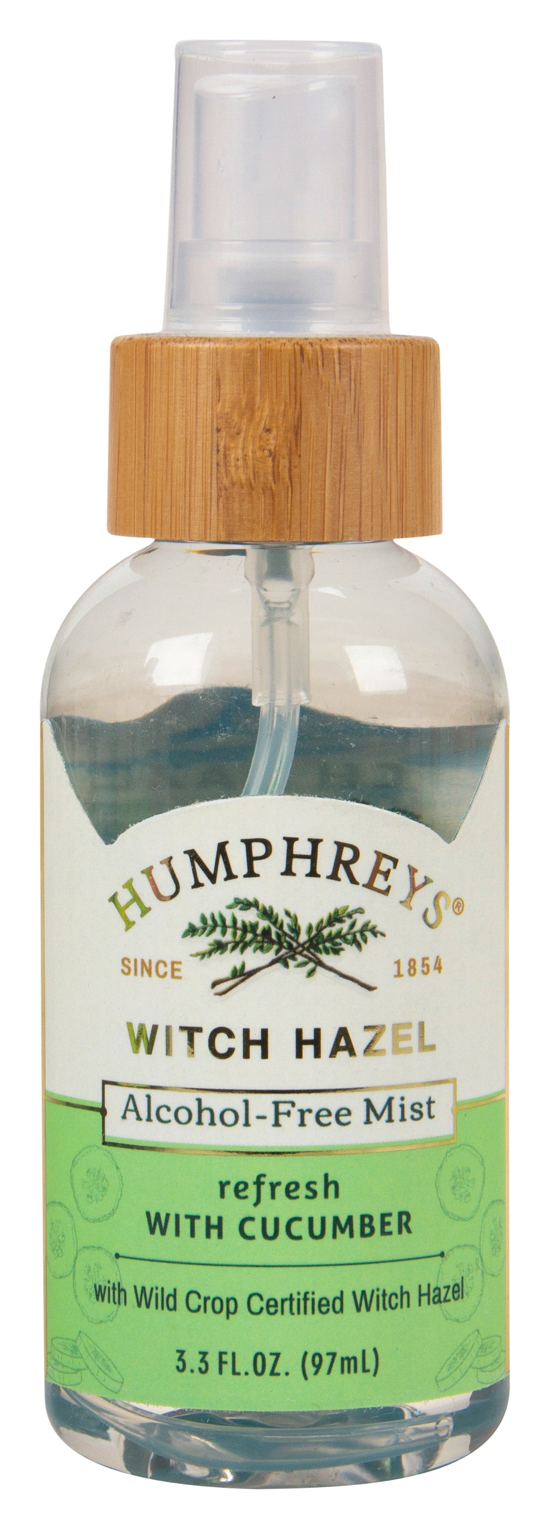 Facial Mist Witch Hazel Refresh with Cucumber, Alcohol Free