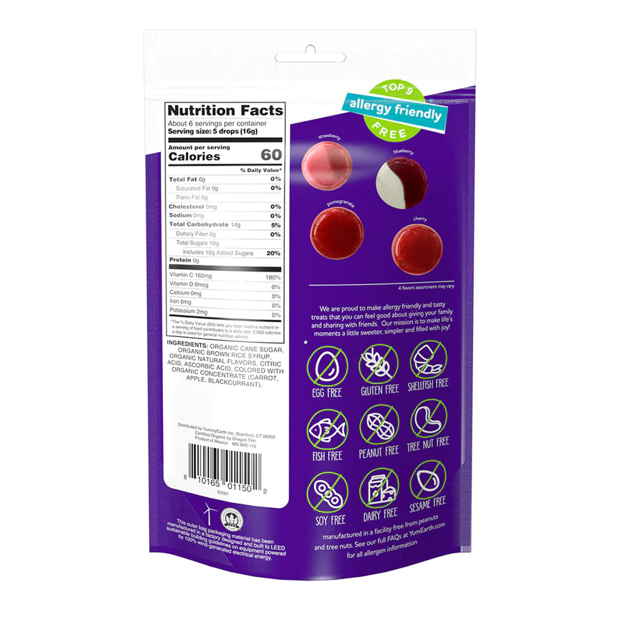 Drops, Vitamin C, Antioxidant, Assorted Flavors, Organic