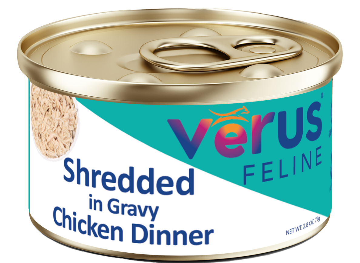 Cat Food, Canned, Shredded Chicken