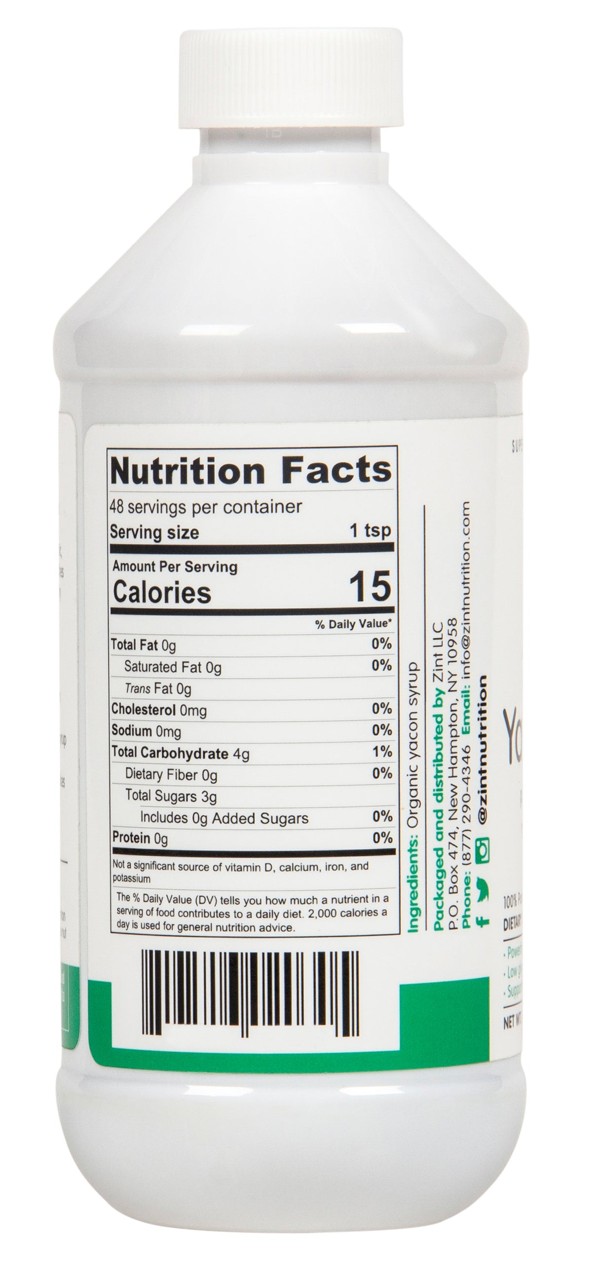 Yacon Syrup, Prebiotic Sweetener, Organic
