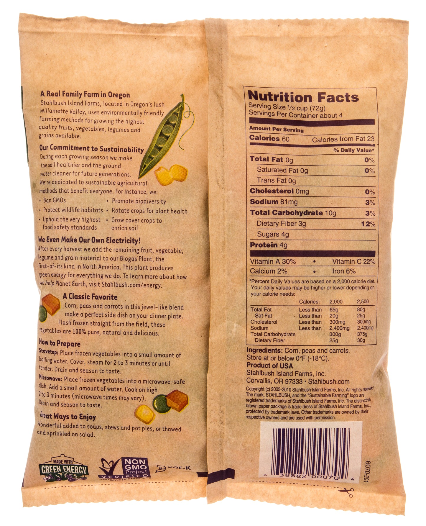 Classic Mixed Vegetables, Frozen