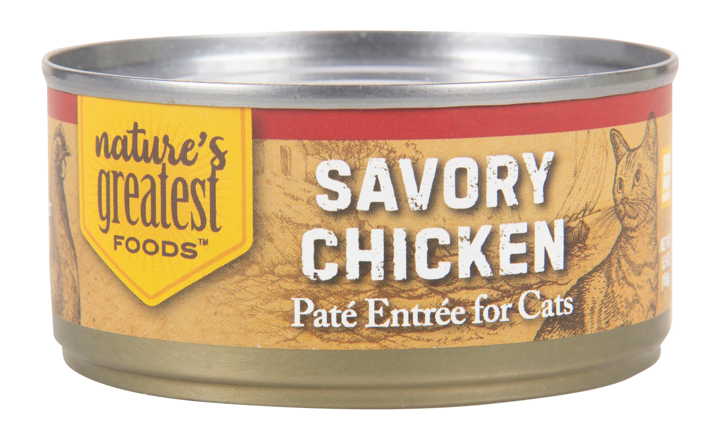 Cat Food Patè, Canned, Savory Chicken