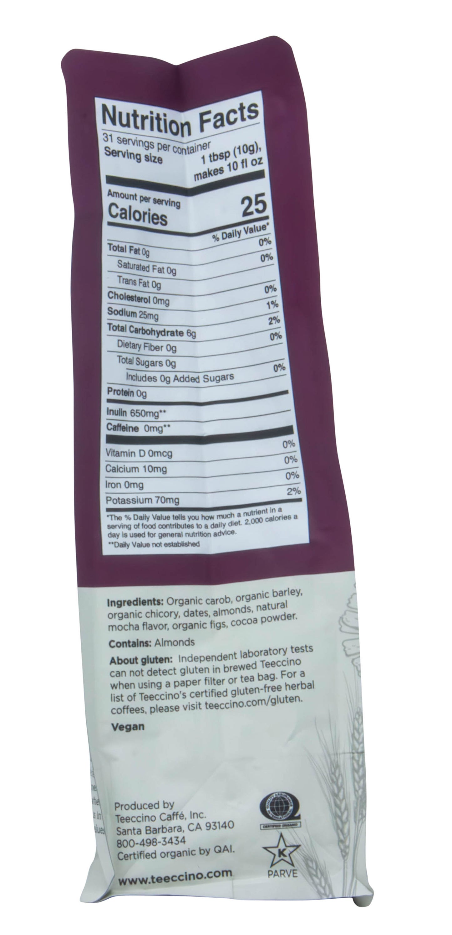 Mocha, Chicory, Herbal Coffee, Organic