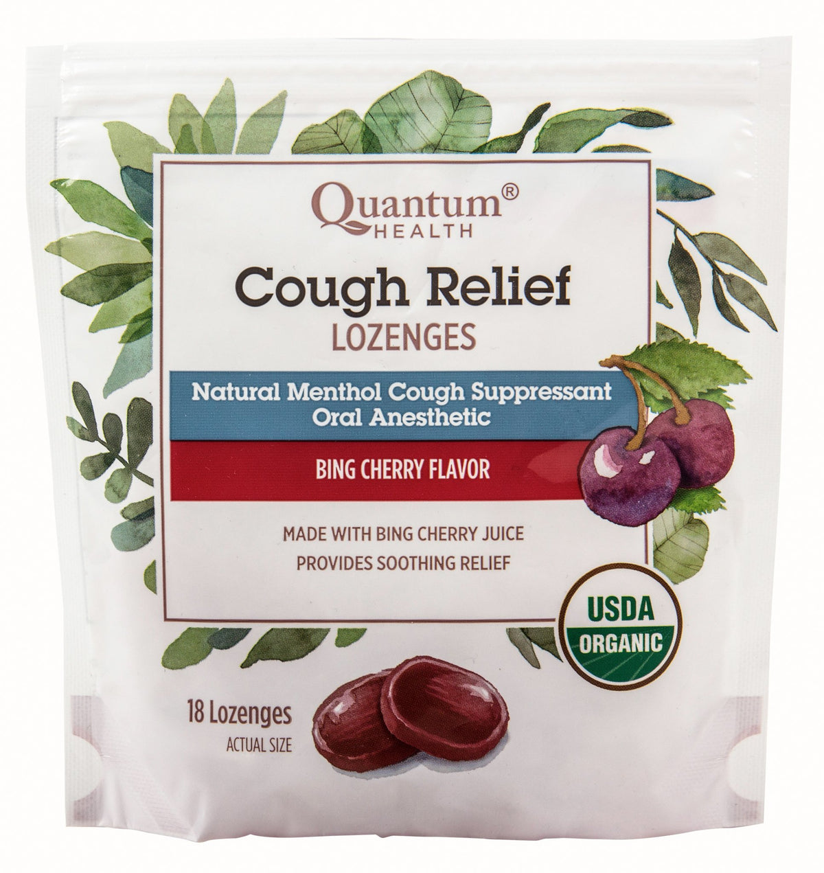 Cough Relief Lozenges, Bing Cherry, Organic