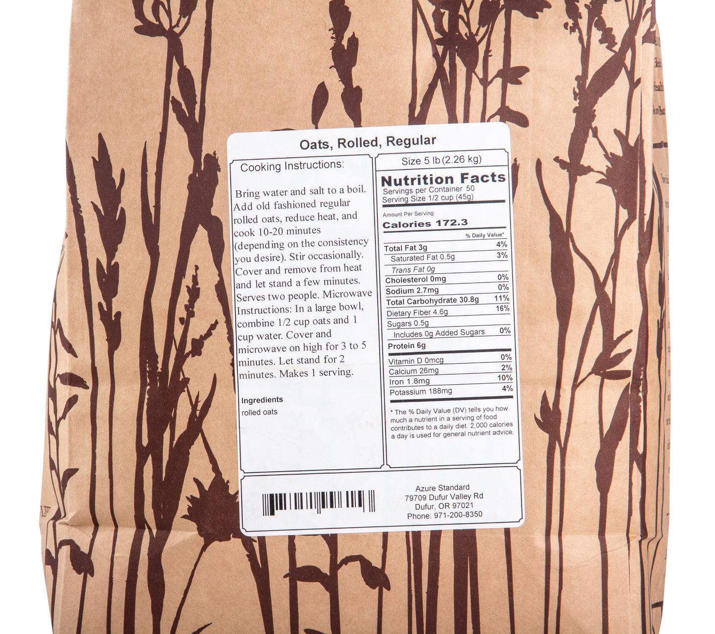 Oats, Rolled, Regular