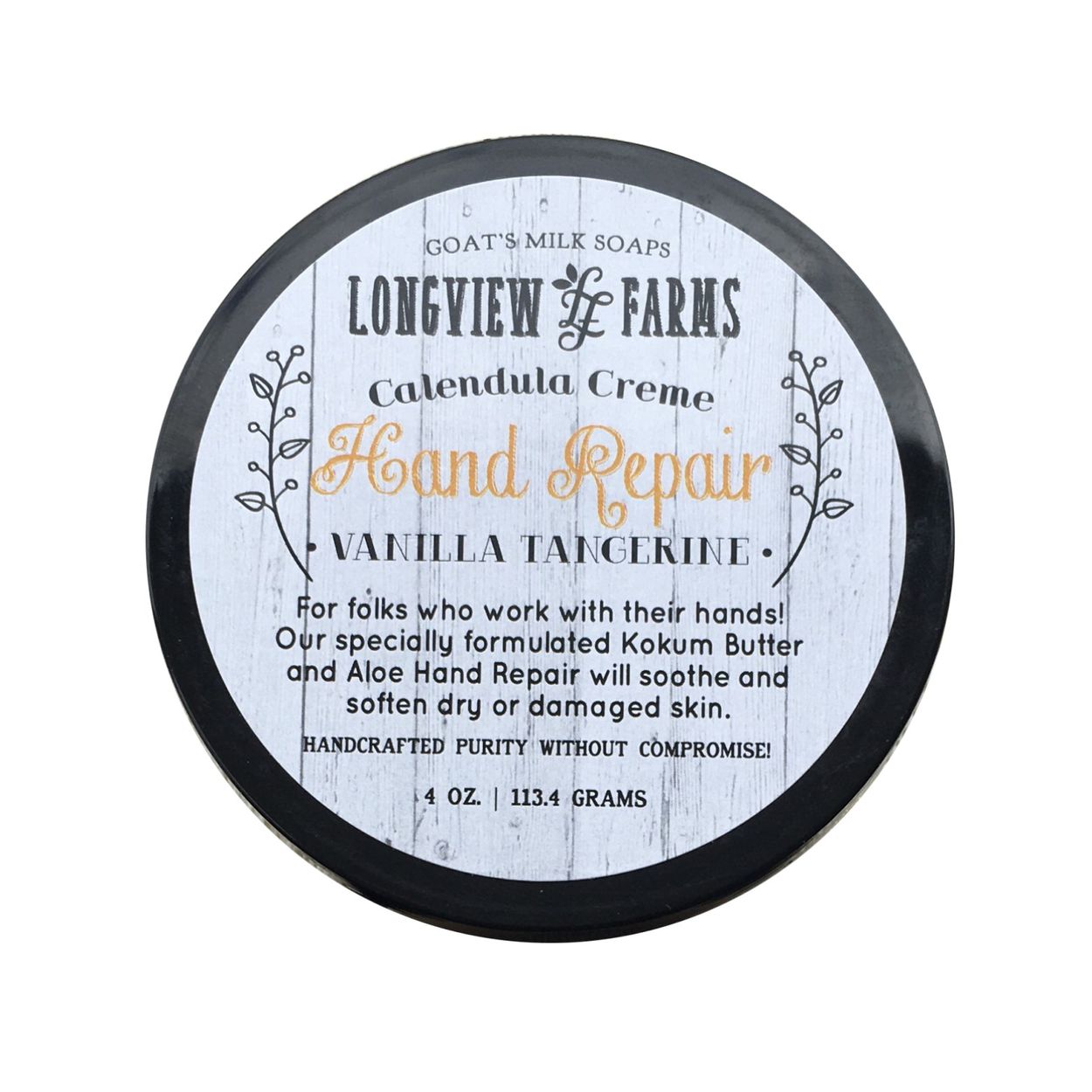 Hand Repair Cream, Calendula, Vanilla Tangerine, Chemical Free