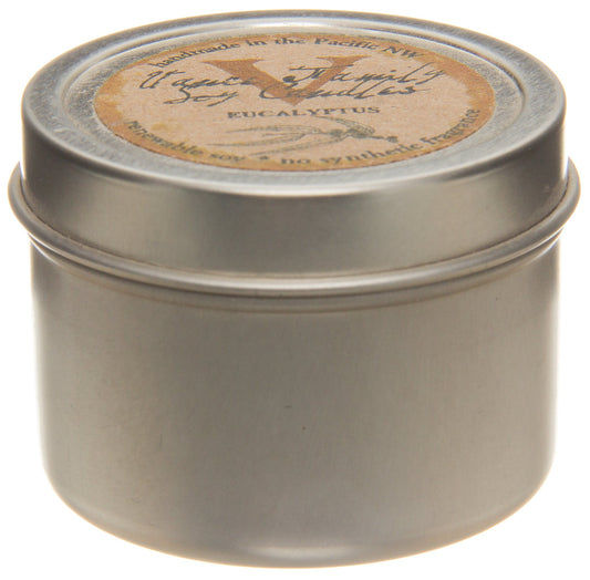 Soy Candle, Eucalyptus, in Tin, Non-GMO