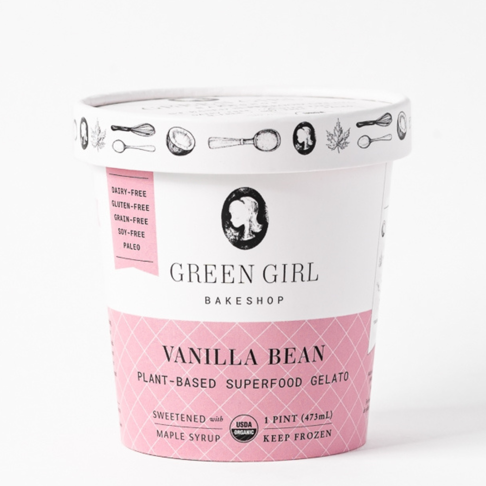 Gelato, Plant-Based, Vanilla Bean, Frozen, Organic