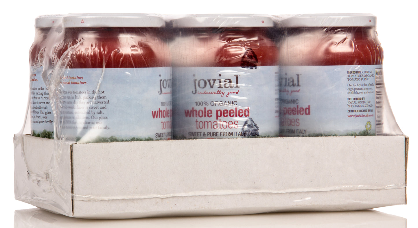 Tomatoes, Whole Peeled, in Glass, Organic