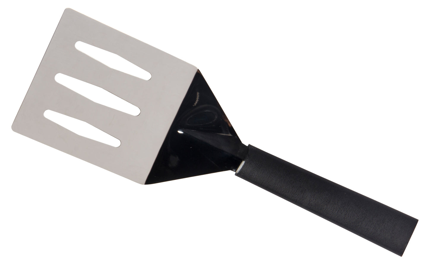 Spatula, Stainless Steel, Turnover, Black Handle