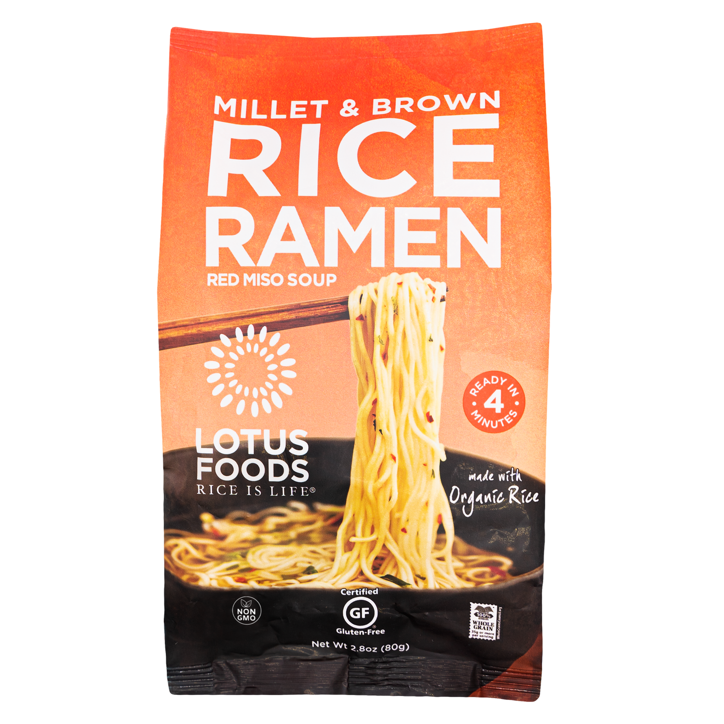 Millet & Brown Rice Ramen with Red Miso Soup
