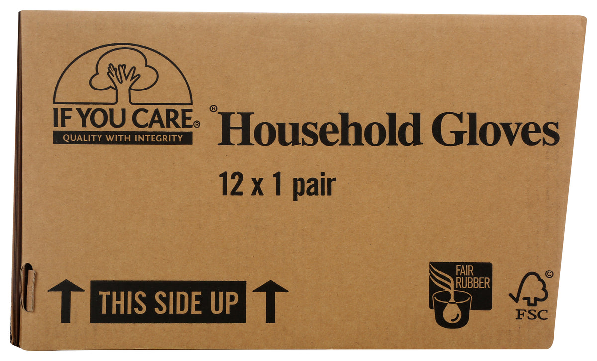 Household Gloves, Cotton Flock Lined, Large