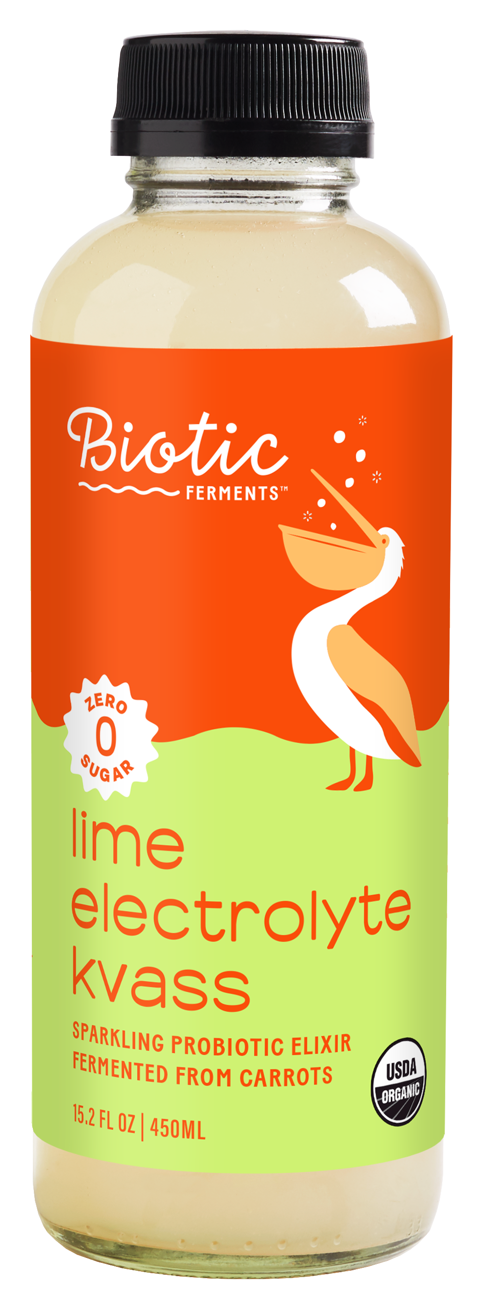Probiotic Kvass, Sparkling Lime Electrolyte, Organic