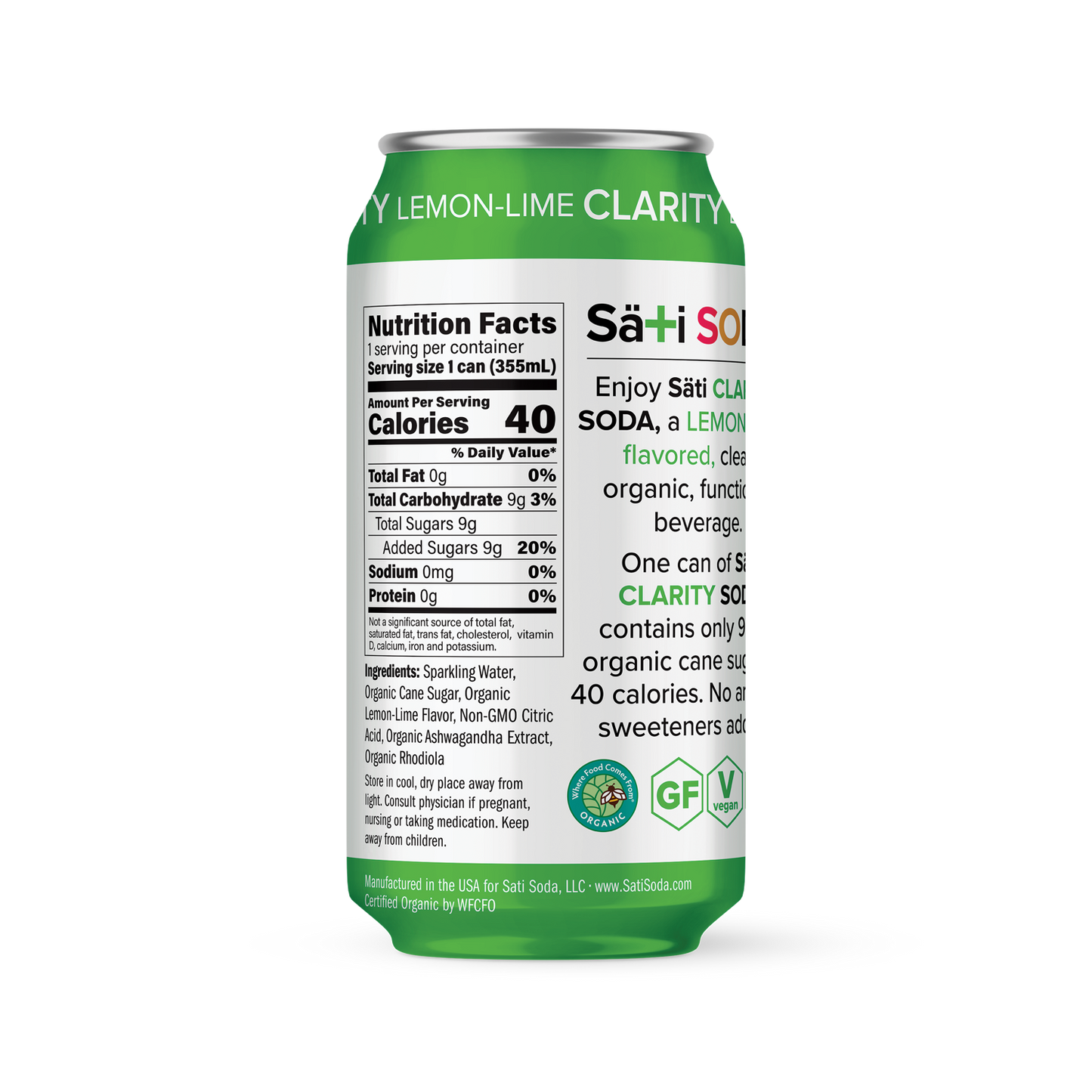 Clarity, Lemon-Lime Soda, Organic