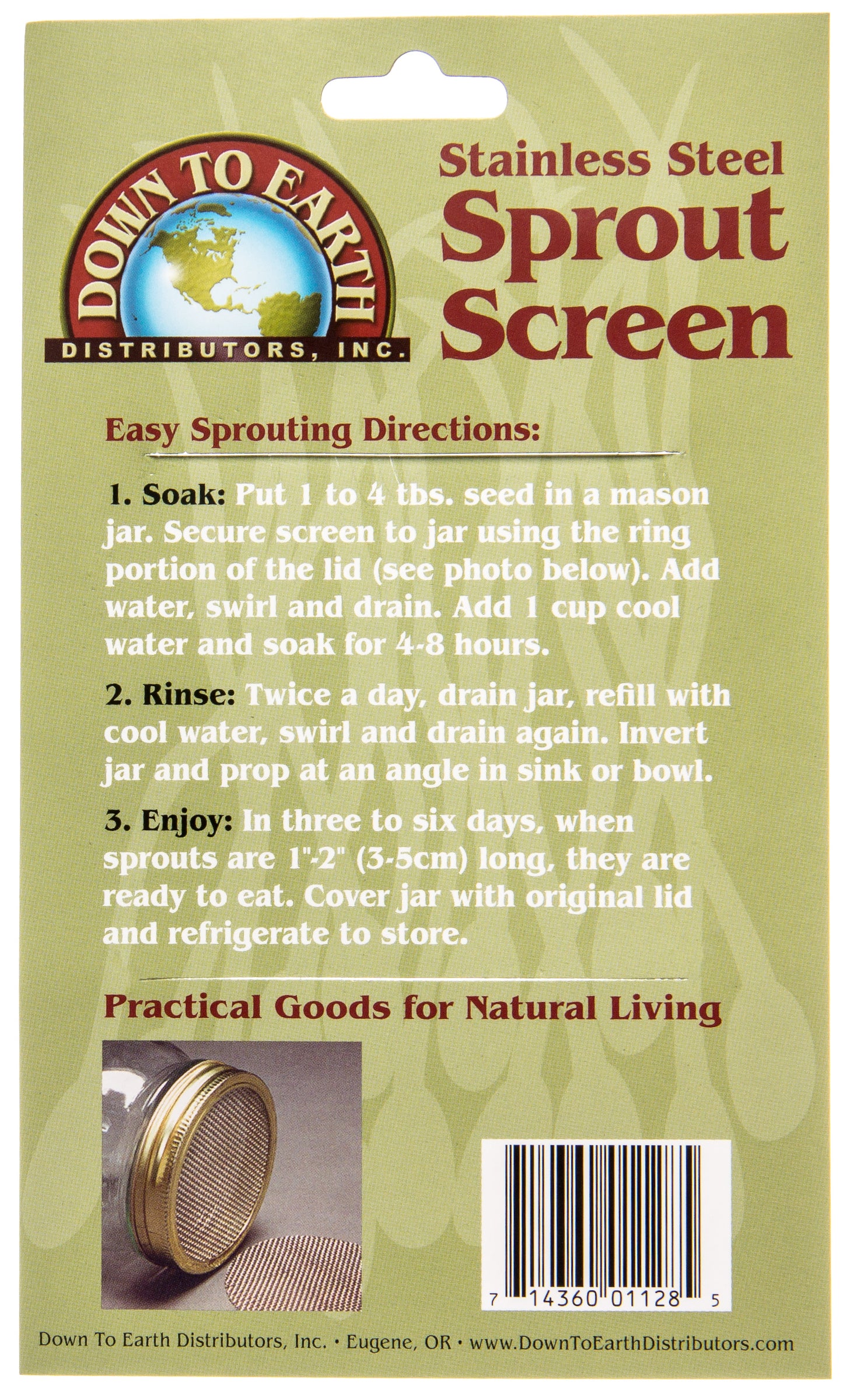Sprouting Screen, For Jars