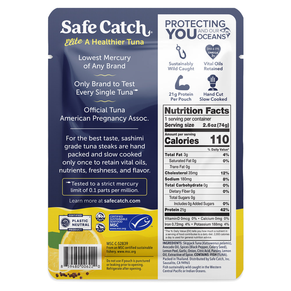 Tuna, Wild, Citrus Pepper, Elite, Pouch