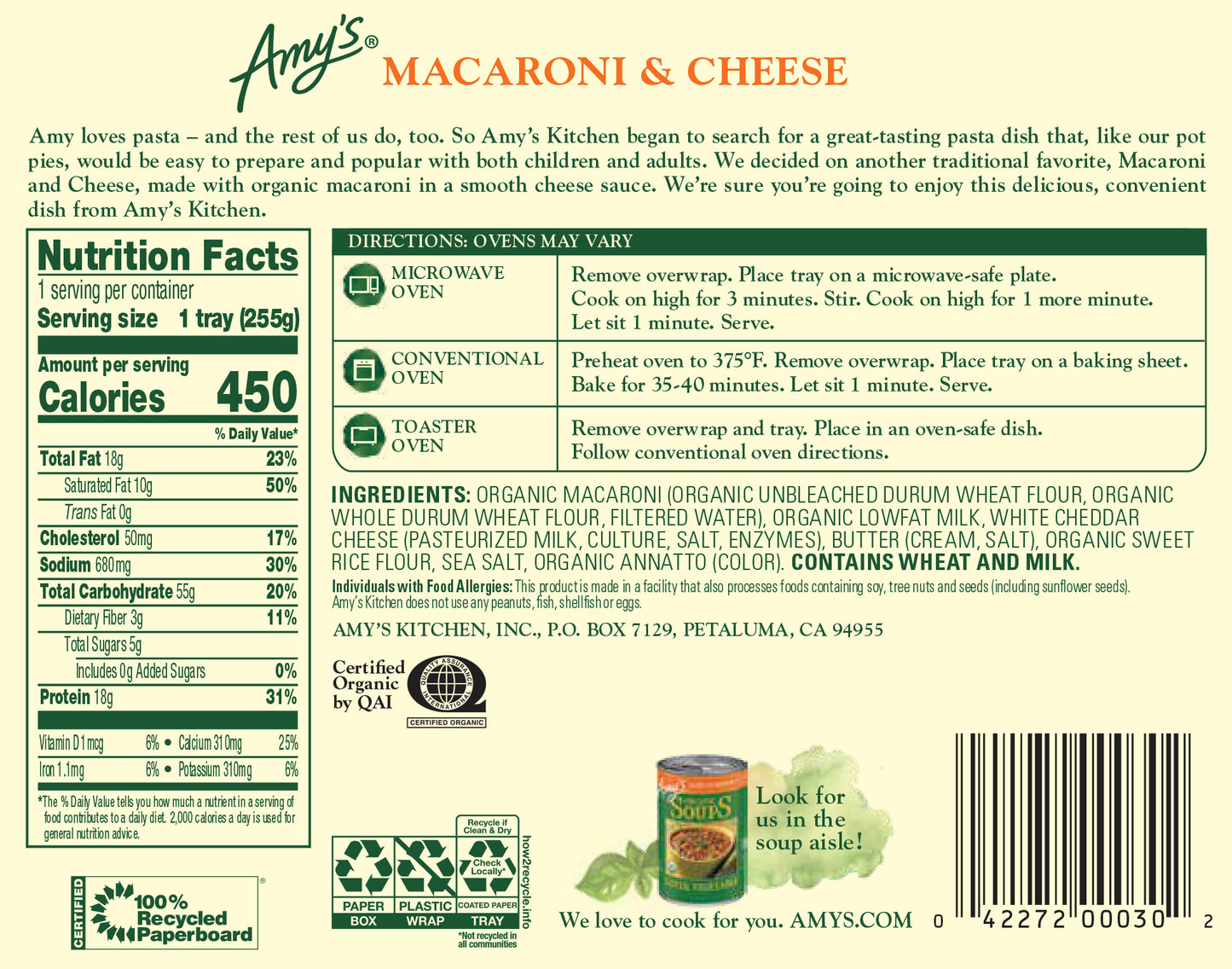 Macaroni & Cheese, Frozen