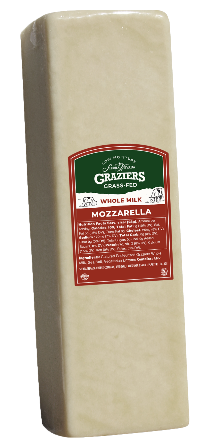 Graziers, Whole Milk Mozzarella Cheese, Grass-Fed, Random Weight