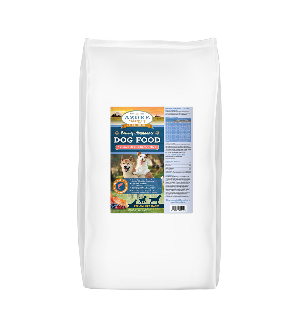 Dog Food, All Life Stages, Salmon Meal and Brown Rice