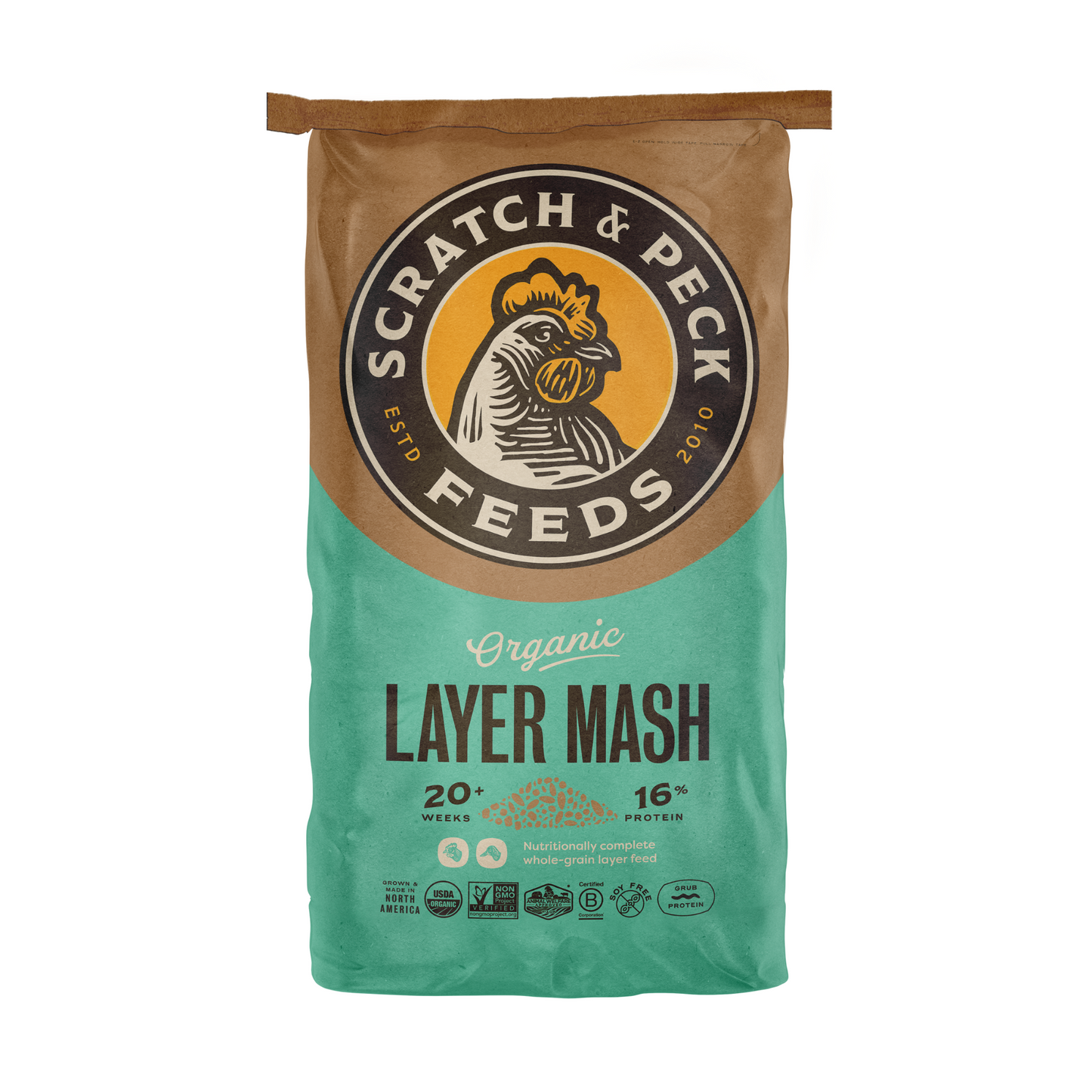 Chicken and Duck Feed, 16%, Soy and Corn Free, Organic