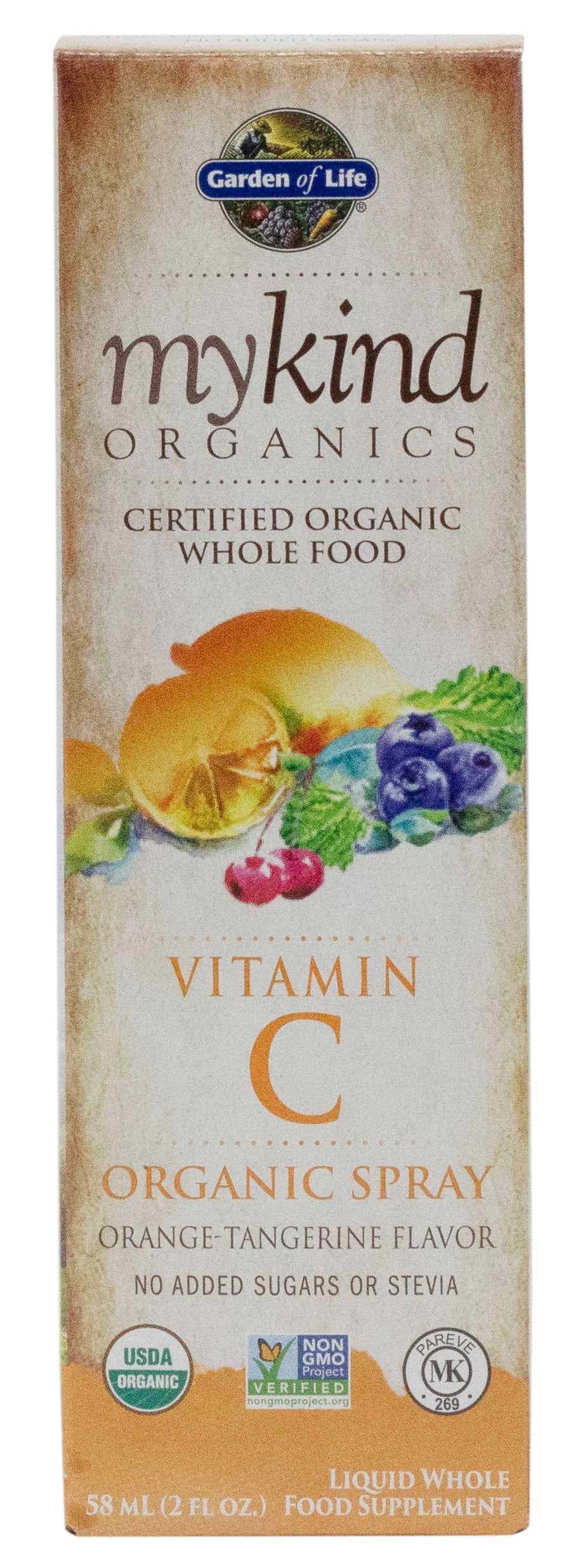 Mykind Vitamin C Spray, Orange Tangerine, Organics