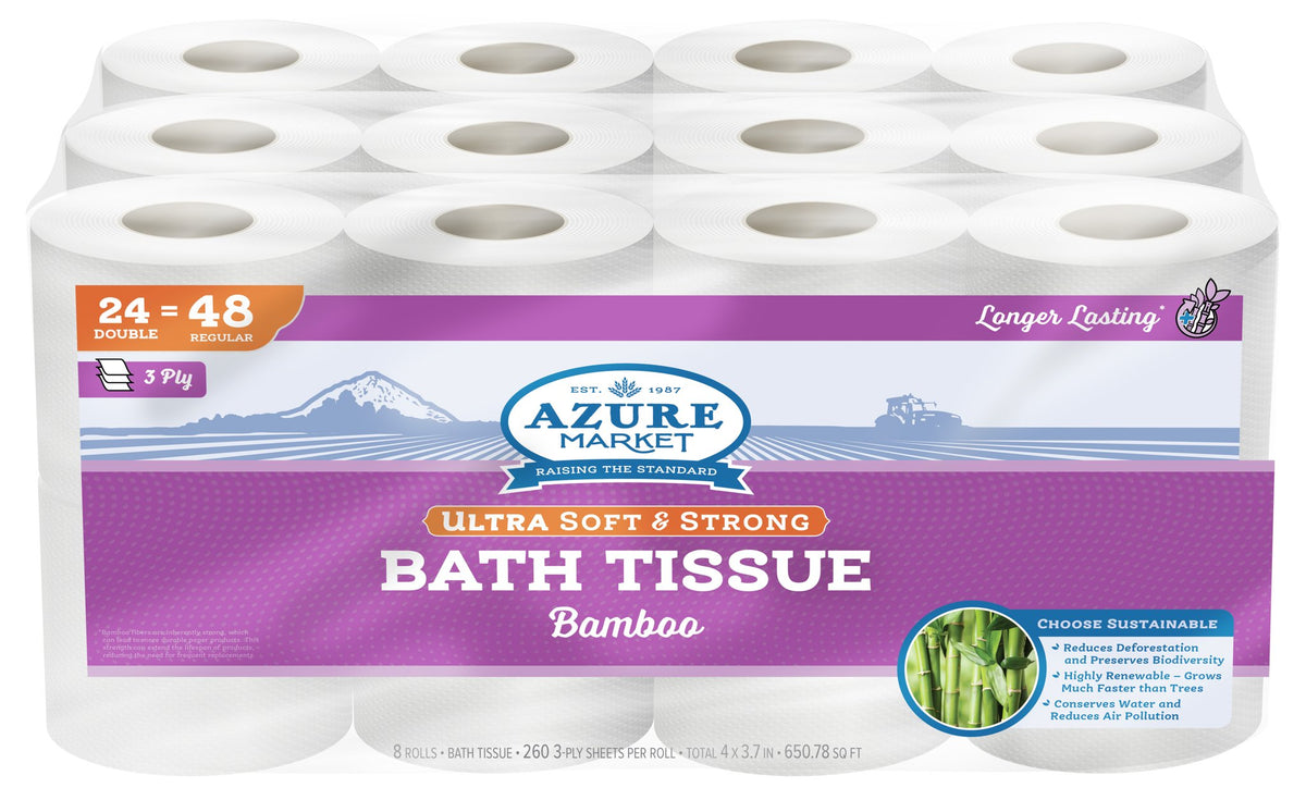 Bamboo Toilet Paper, 3 Ply, 260 Sheets