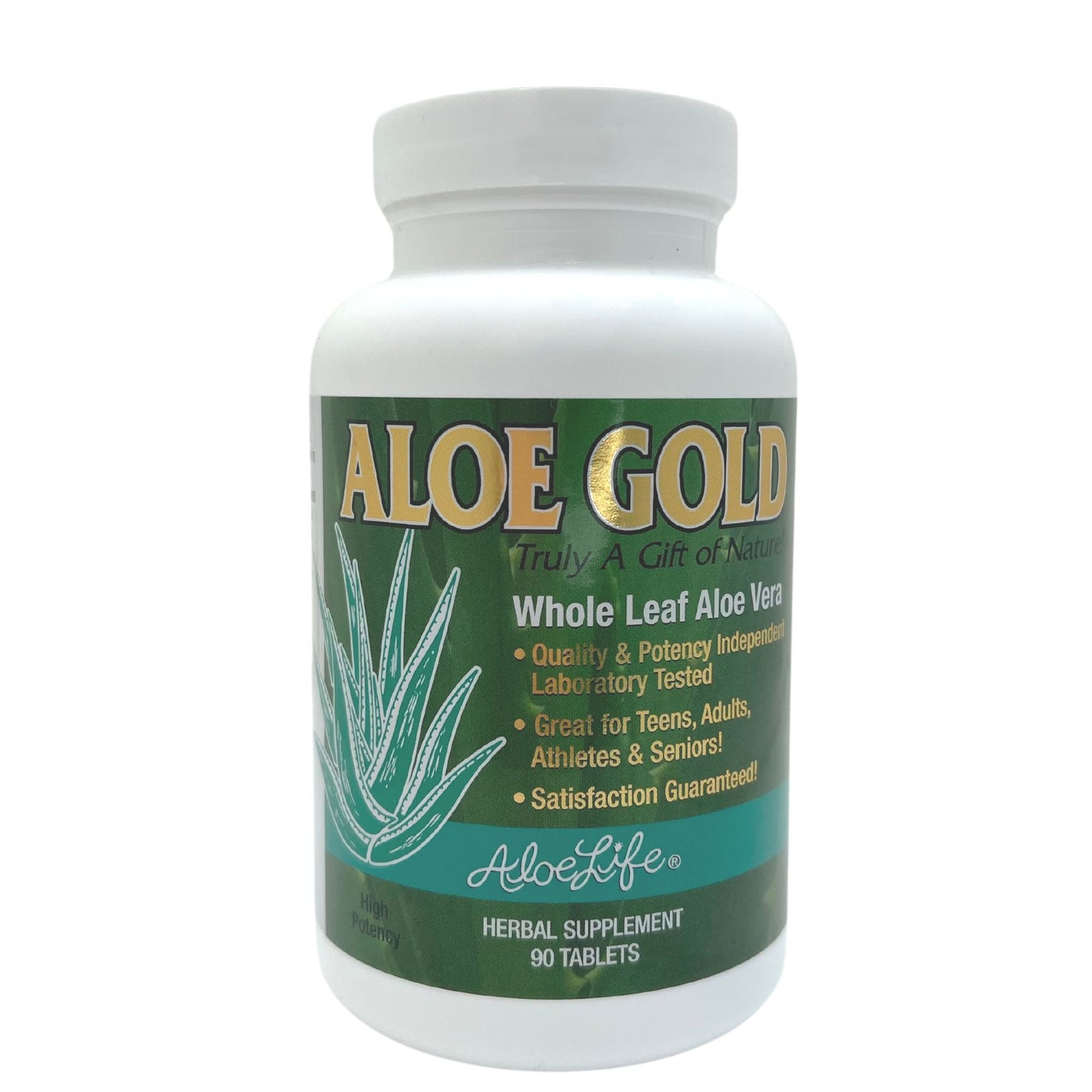 Aloe Gold Tablets, Whole Leaf Aloe Vera, High Potency