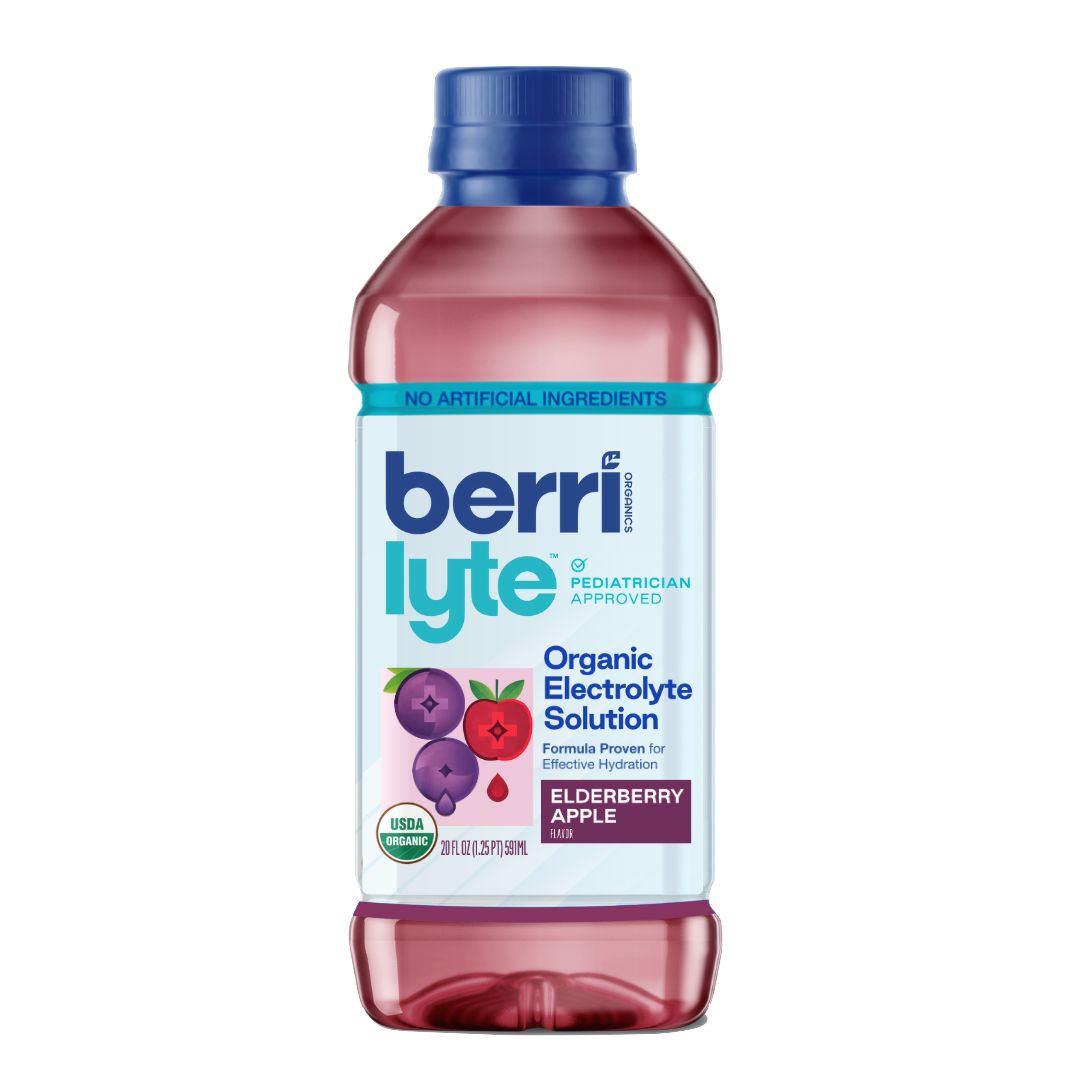 Electrolyte Solution, Rehydration Drink, Elderberry Apple, Organic