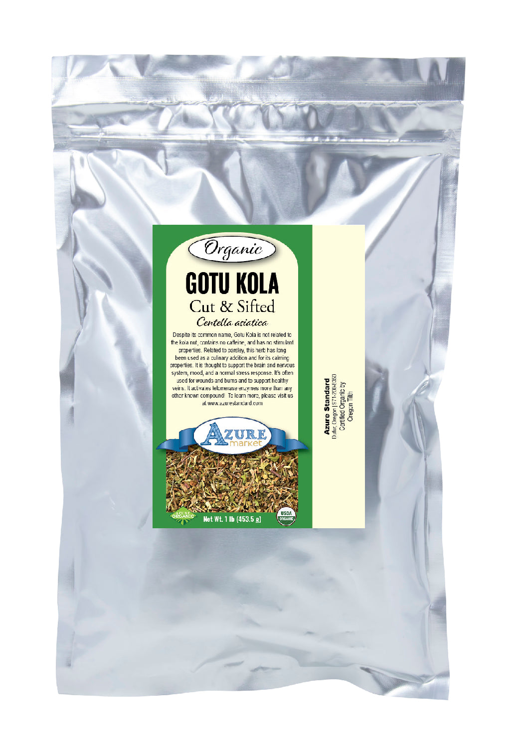 Gotu Kola, Cut & Sifted, Organic