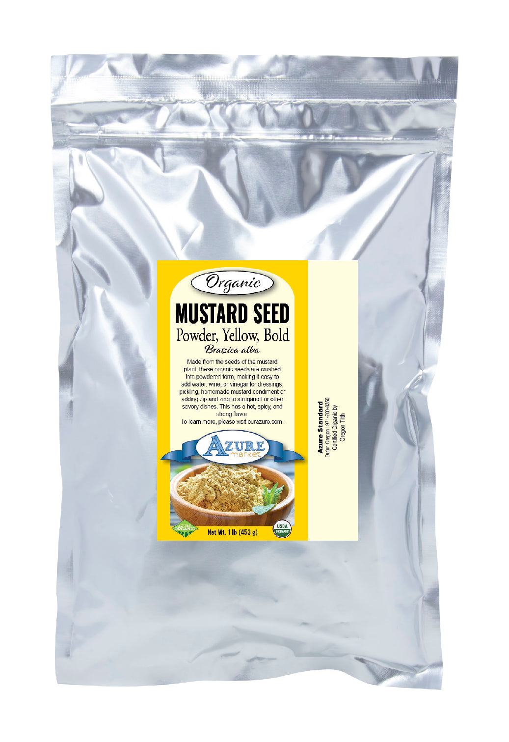 Mustard Seed Powder, Yellow, Bold, Organic