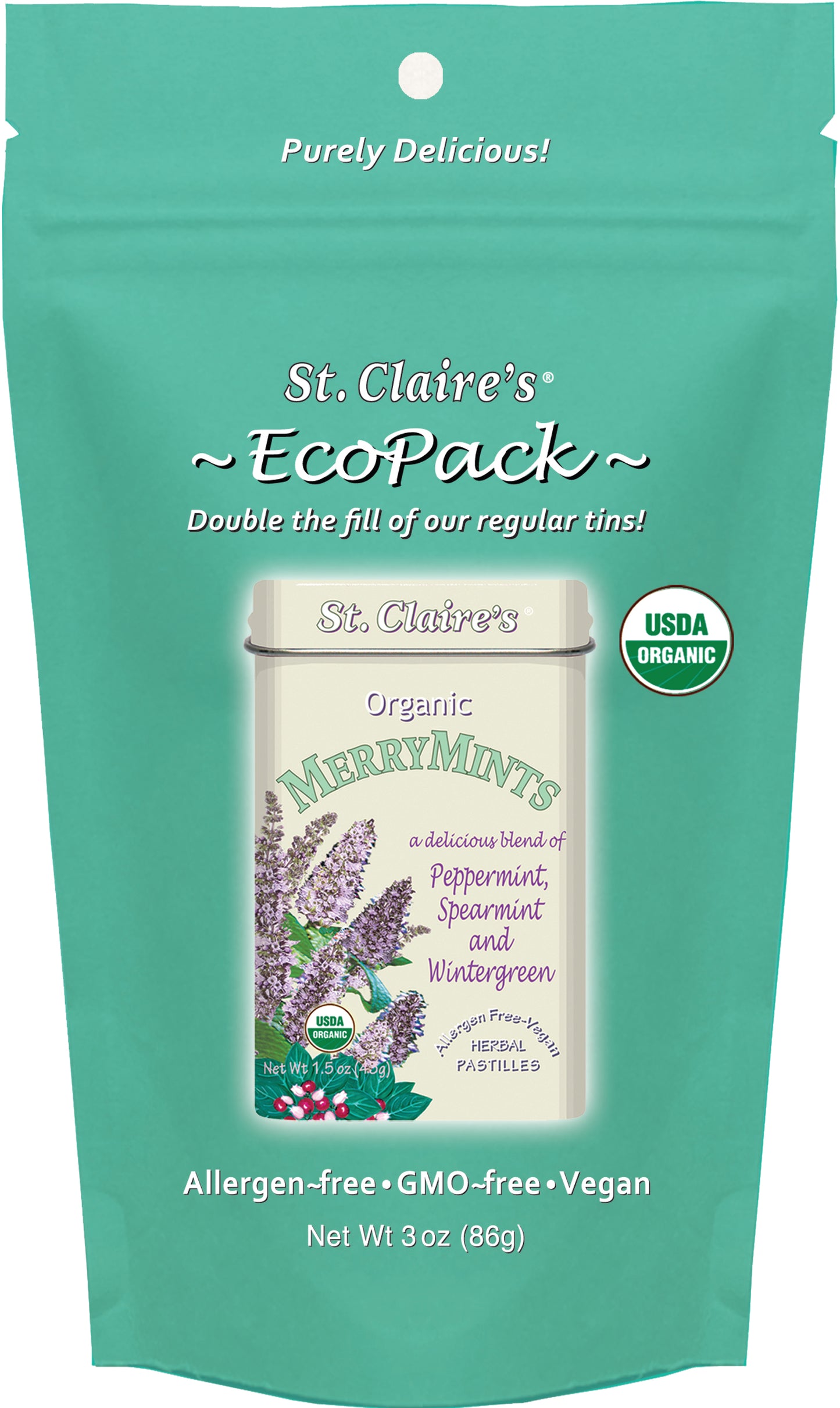 Merry Mints, Pastilles, Organic