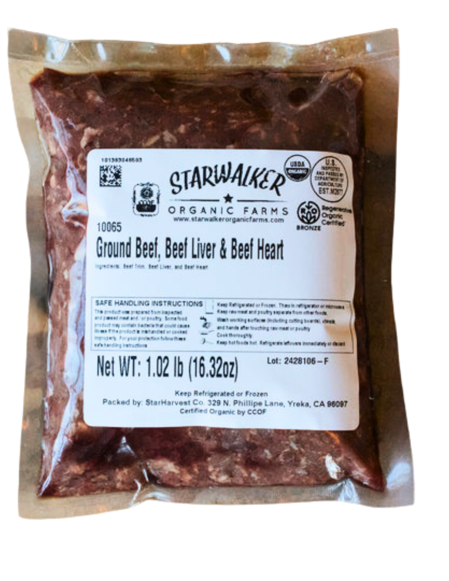 Ground Beef, Ancestral Blend, Frozen, Organic