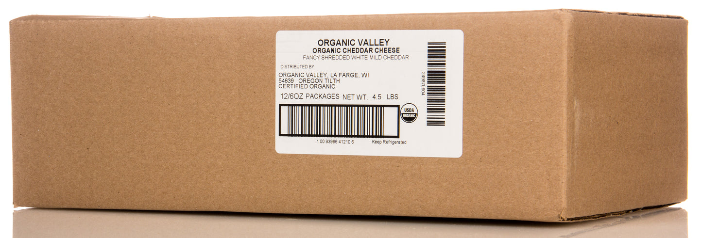 Cheddar Cheese, Mild, Thick Shredded, Organic