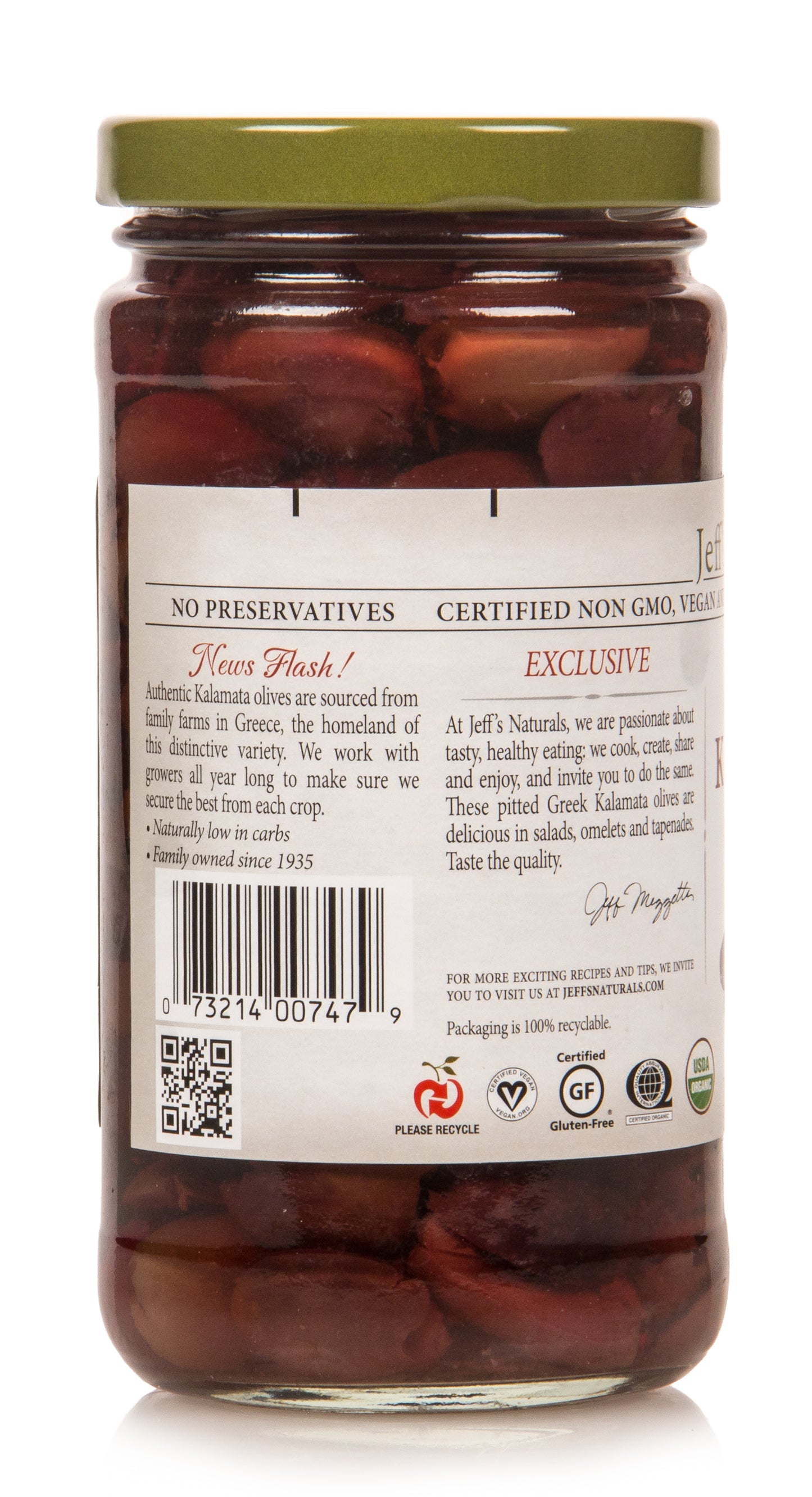 Kalamata Olives, Sliced, Organic