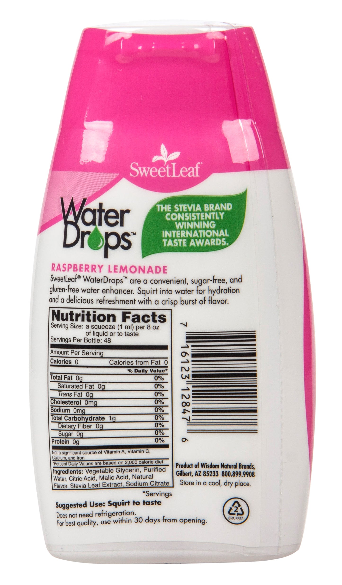 Natural Water Drops, Raspberry Lemonade