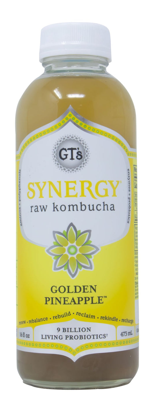 SYNERGY, Kombucha Raw, Golden Pineapple