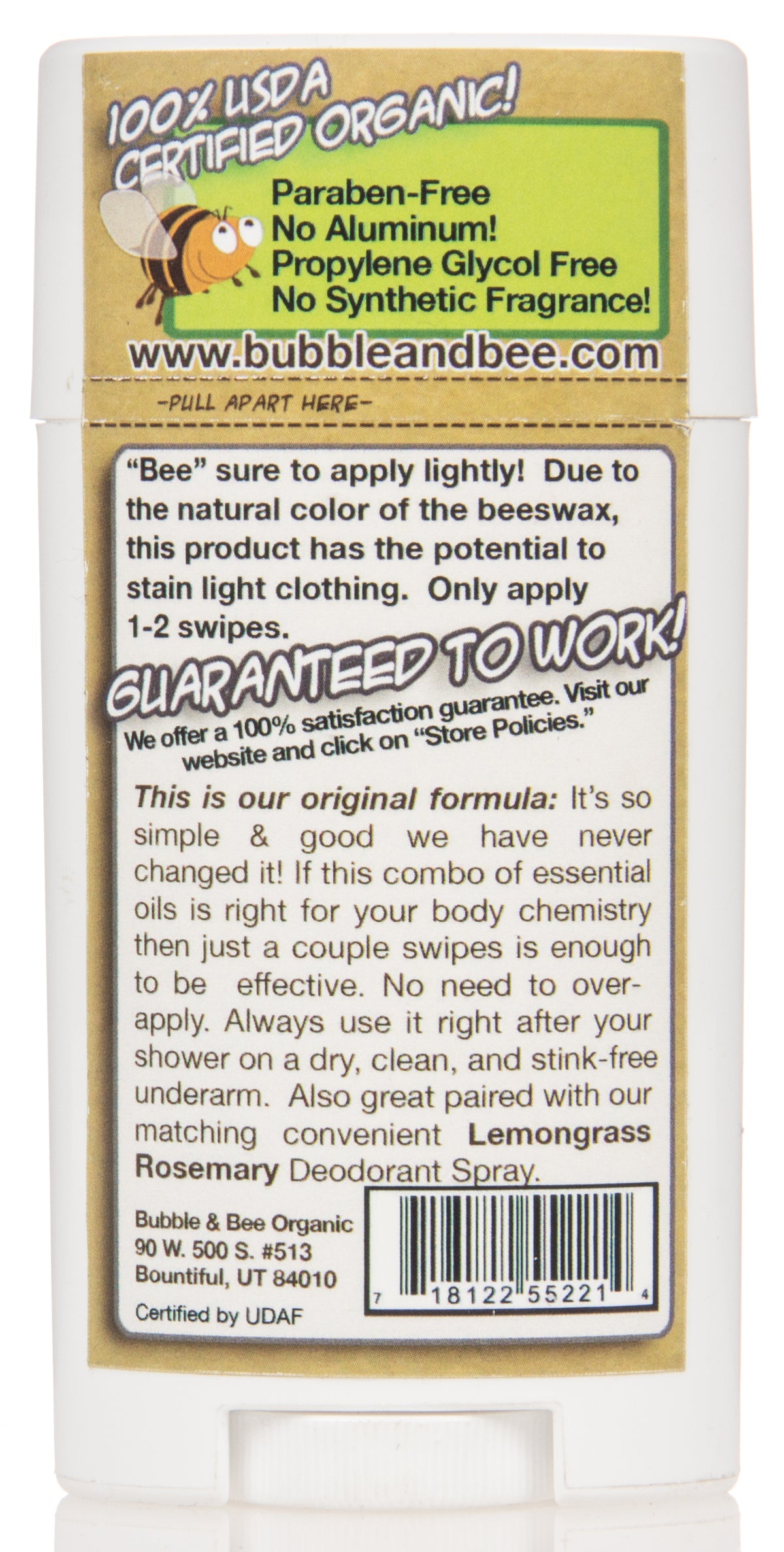 Pit Putty, Lemongrass Rosemary, Organic