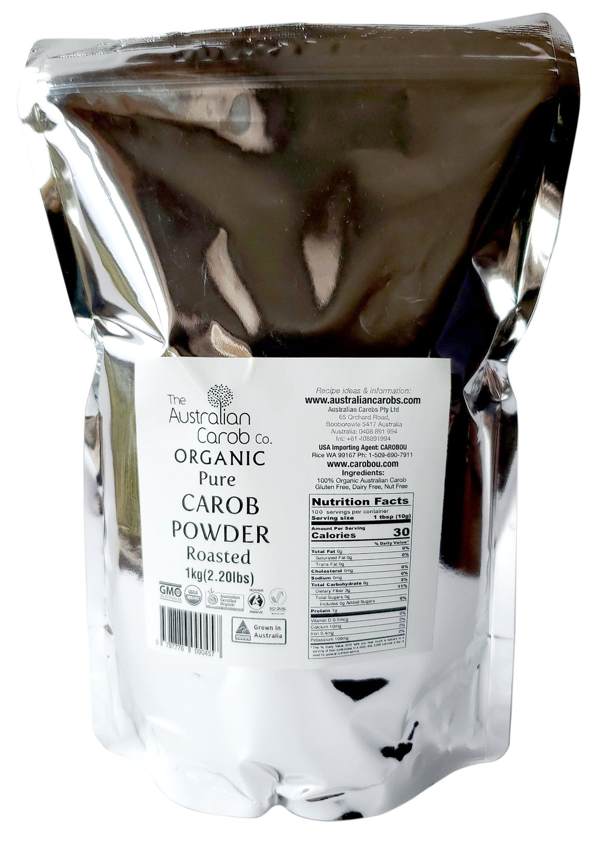 Pure Carob Powder, Roasted, Organic