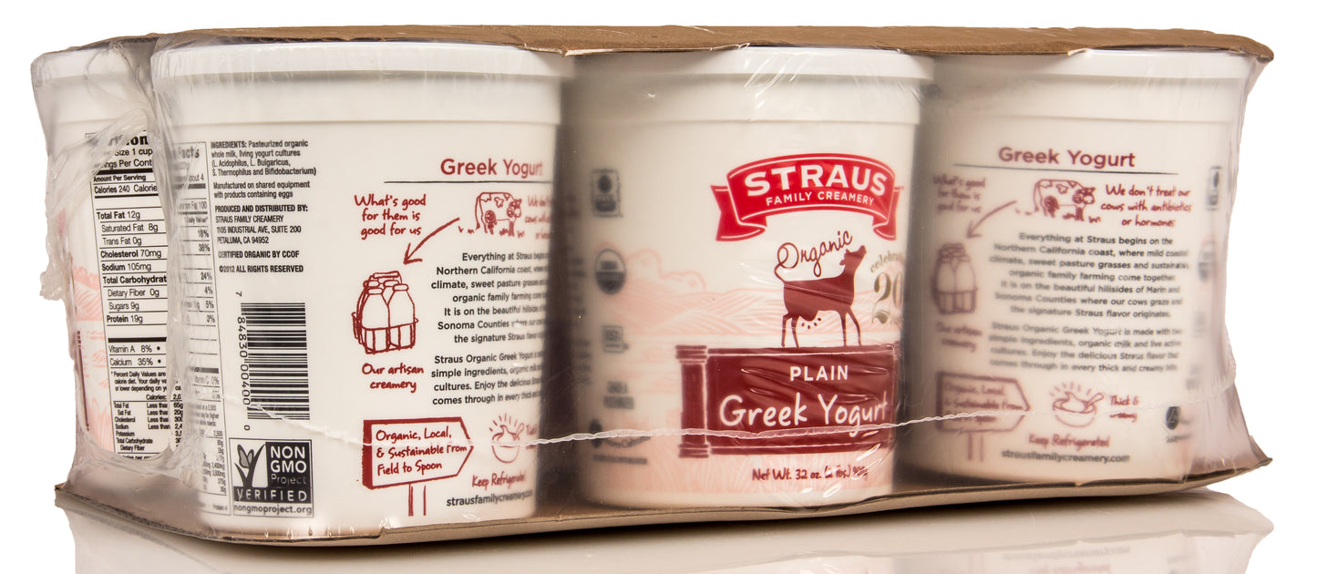 Greek Yogurt, Whole Milk, Plain, Organic