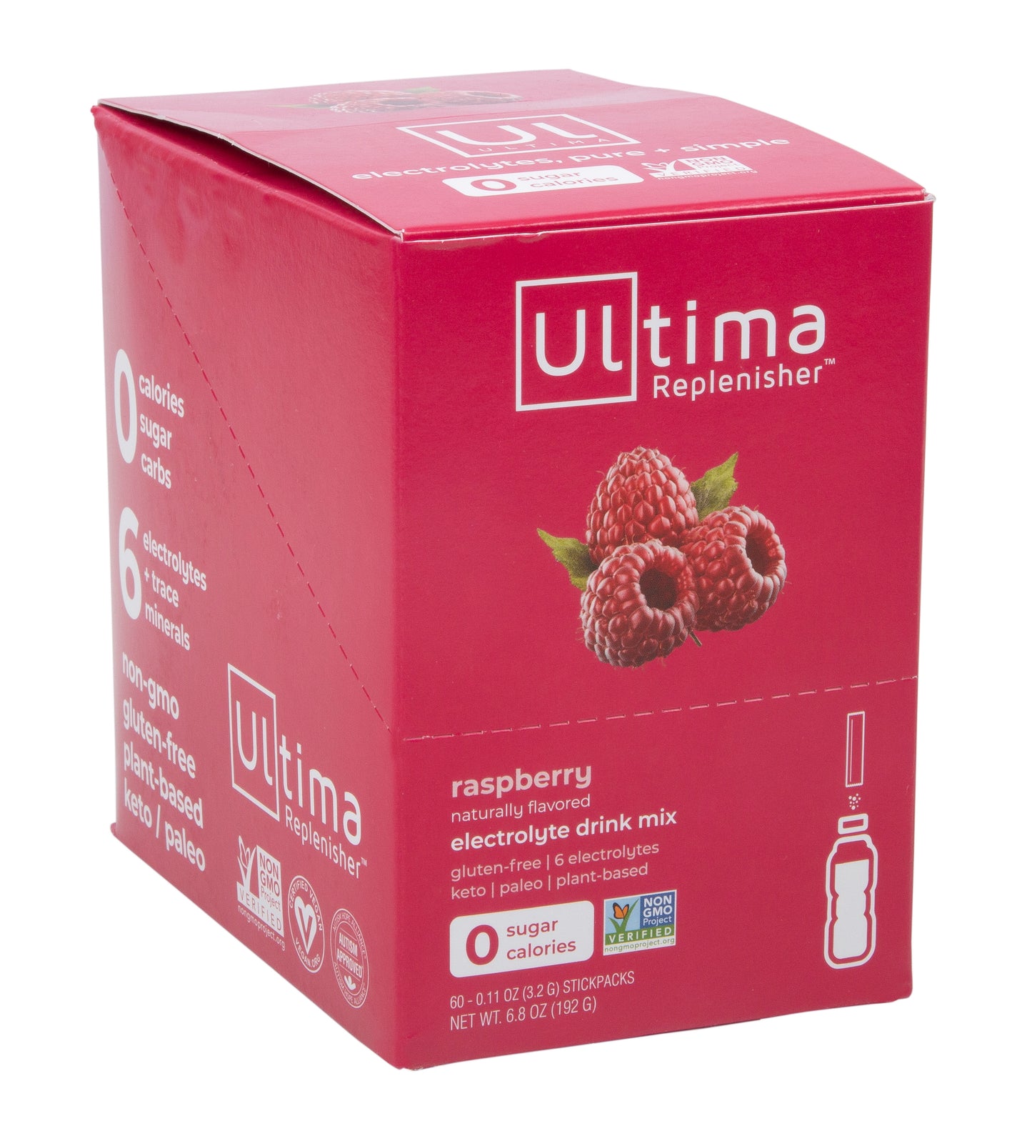 Electrolyte Hydration Powder, Raspberry, Drink Stick