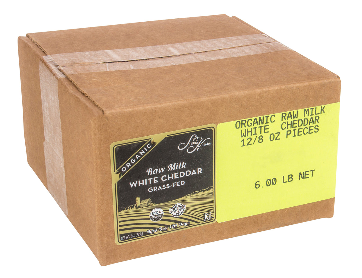Cheddar Cheese, Raw, White, Organic
