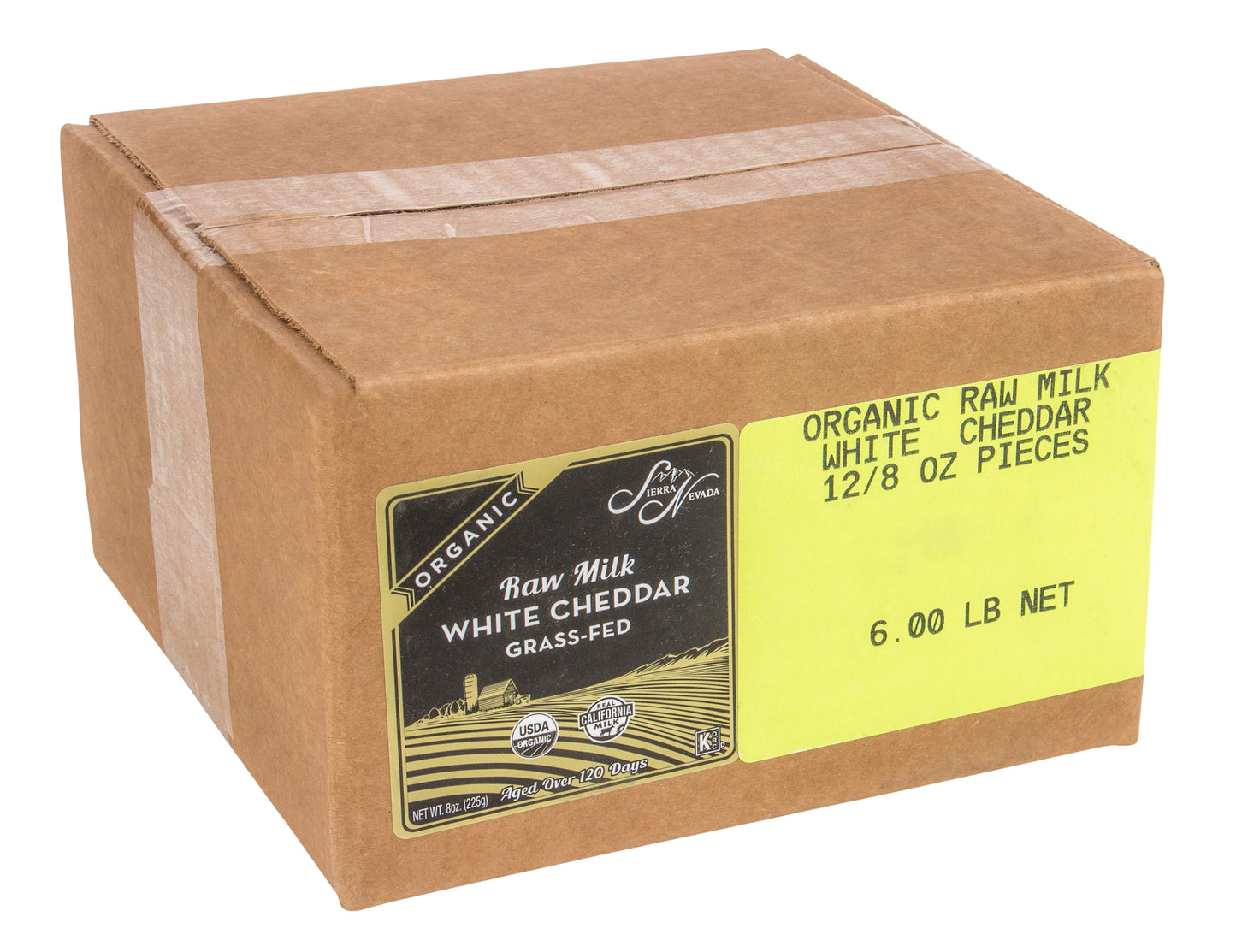 Cheddar Cheese, Raw, White, Organic