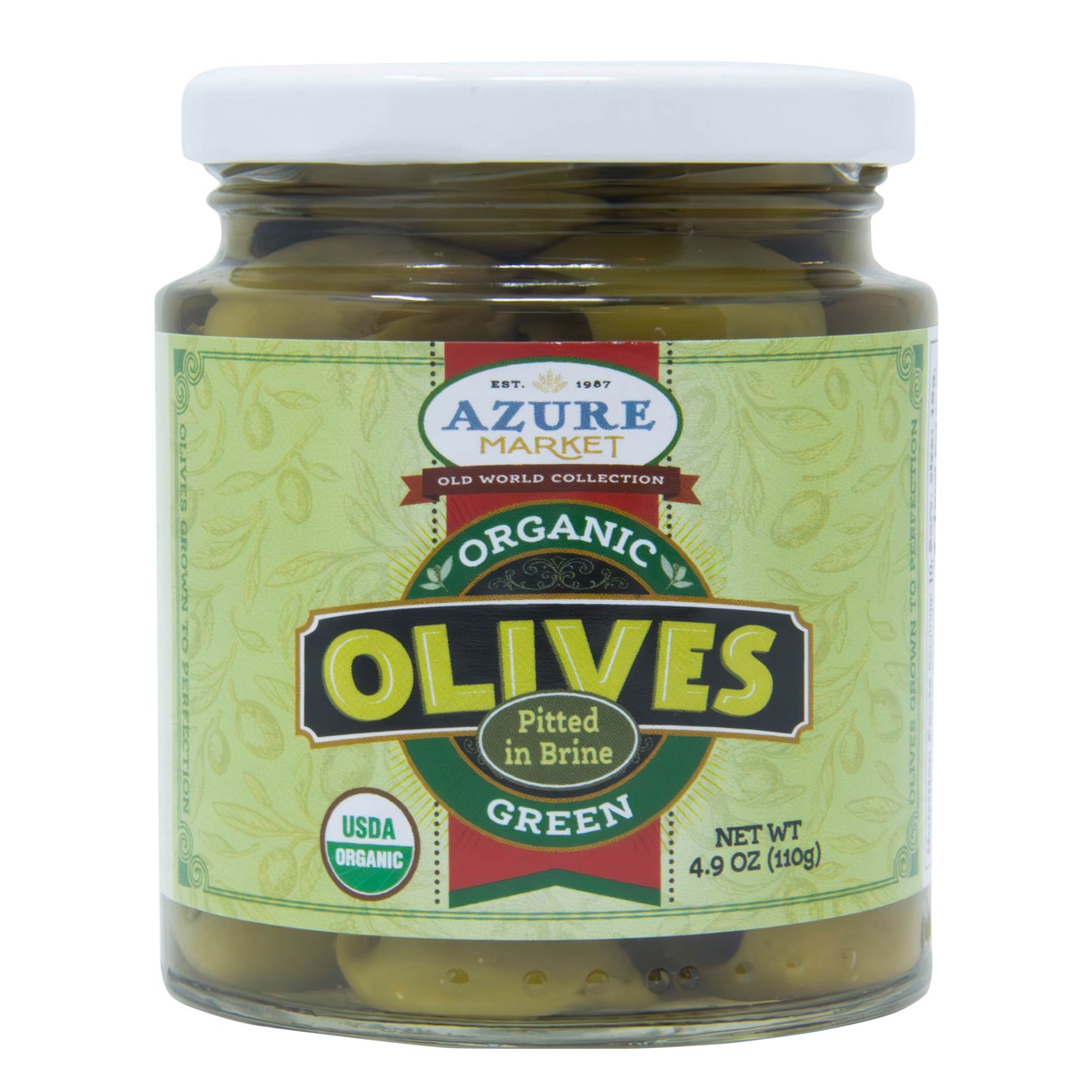 Green Olives, Pitted, Organic