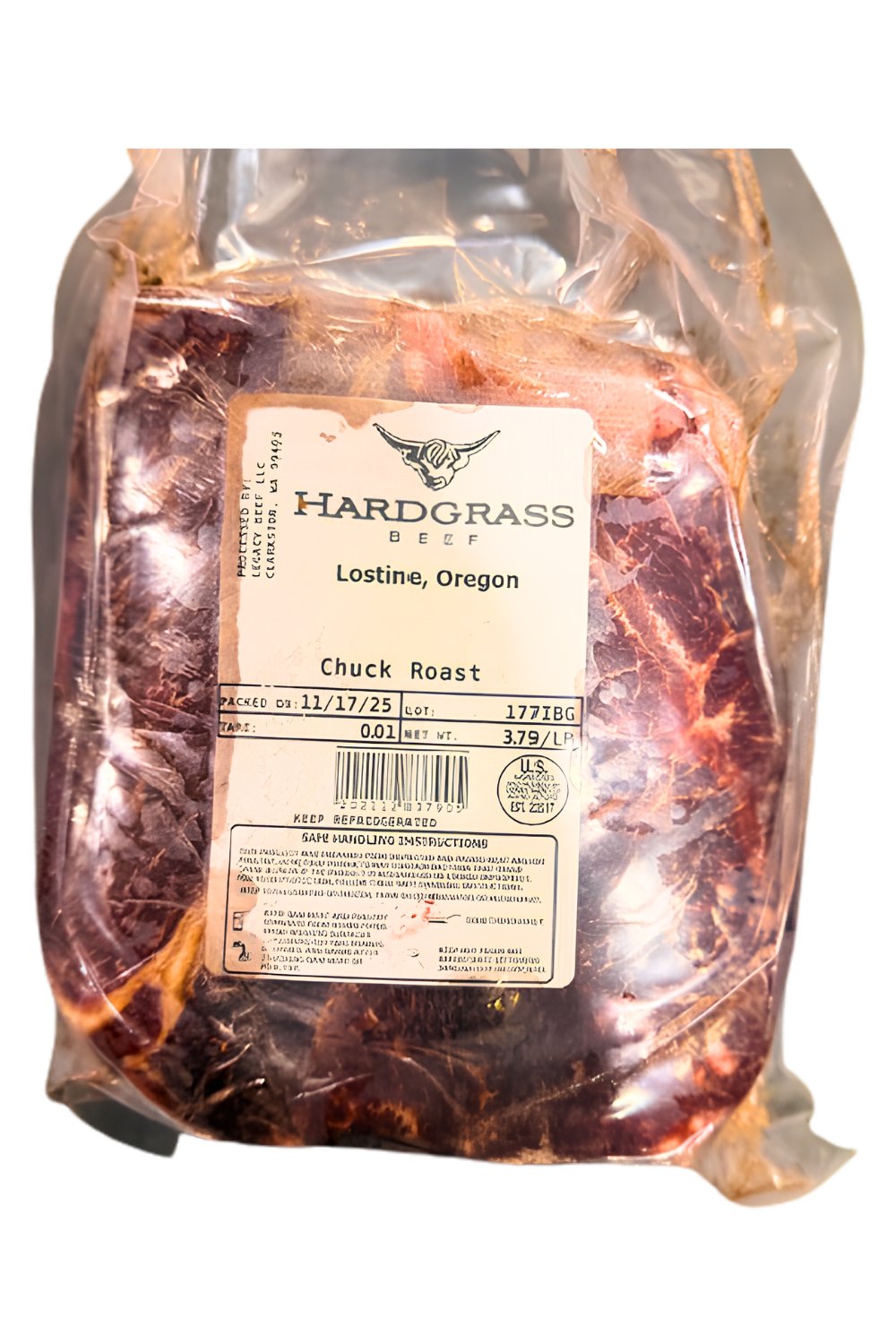 Chuck Roast, Frozen, Random Weight
