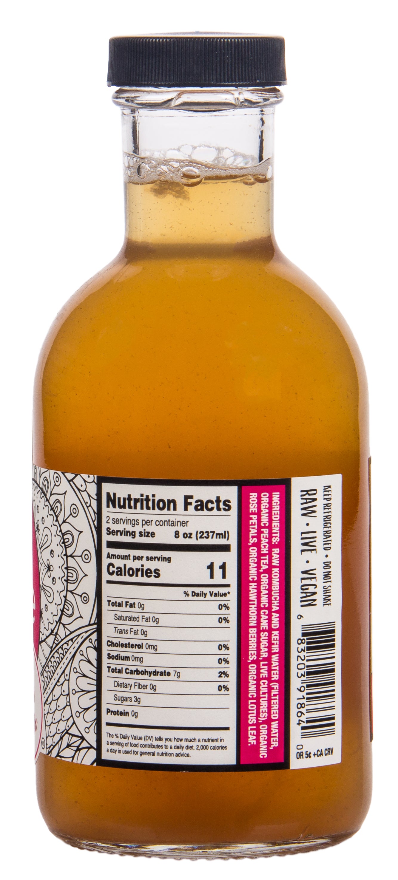 Kombucha & Kefir Water, Peach & Rose, beLove, Raw