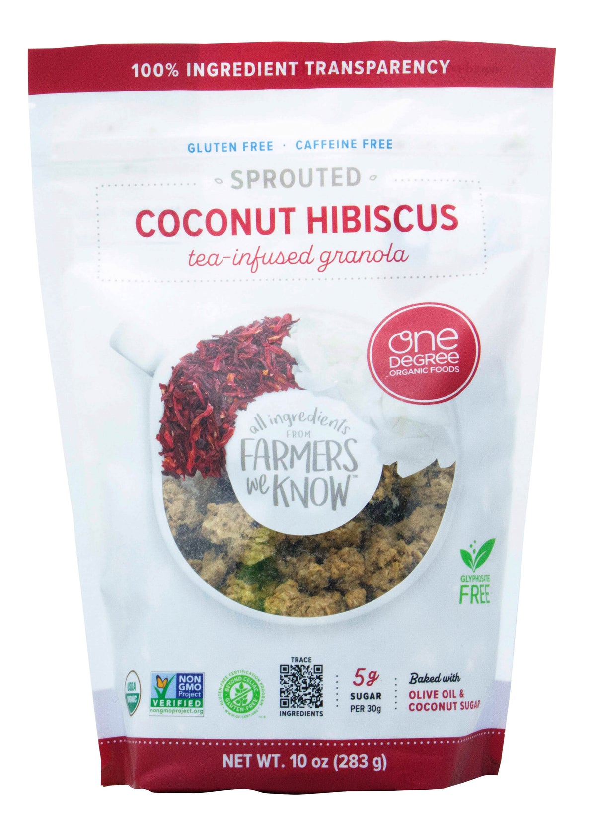 Granola Sprouted, Coconut Hibiscus Tea-Infused, Organic